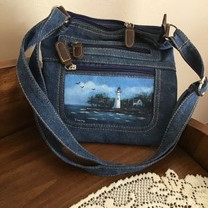 Cute Small Lighthouse  Crossover Purse
